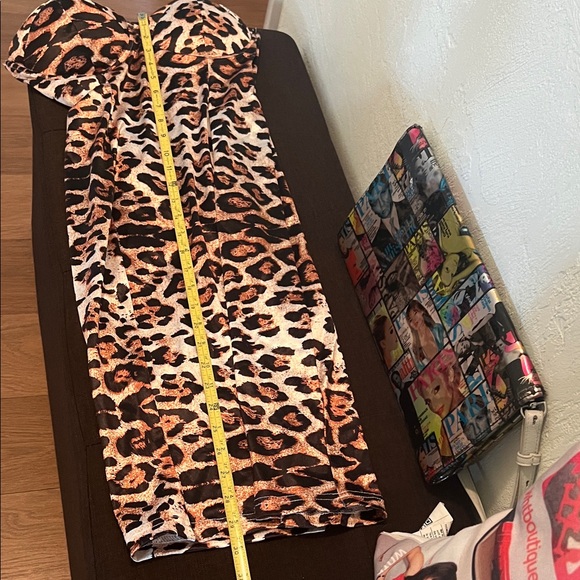 # 0714 + Leopard Print Spaghetti Strap Dress W/ WHT - Picture 4 of 6